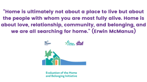 Creating a sense of Home and Belonging for young people with care experience as they move into their own home
